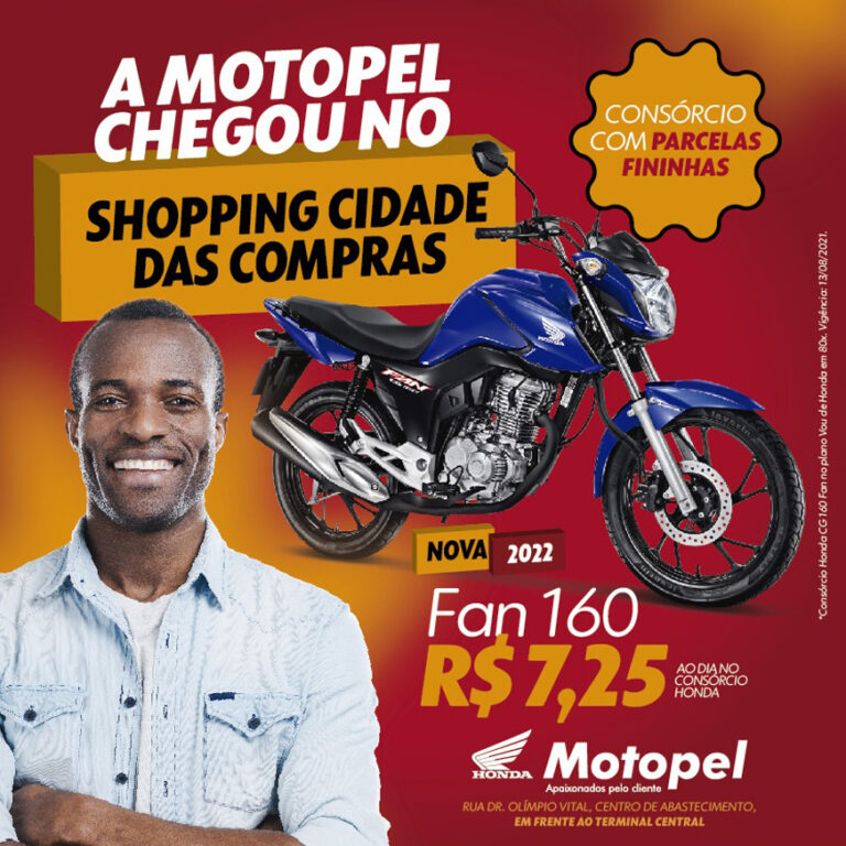 card shopping da cidade - Moto Honda Motopel