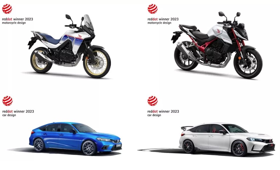 Honda quatro modelos vencem o Red Dot Design Awards 2023 - Moto Honda Motopel