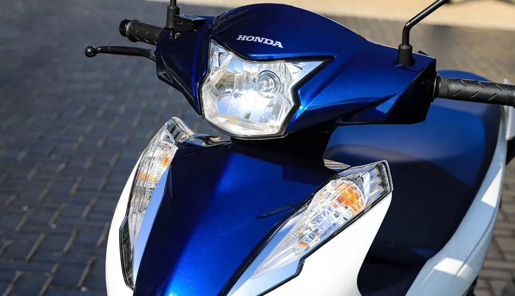 honda biz azul com branca - Moto Honda Motopel