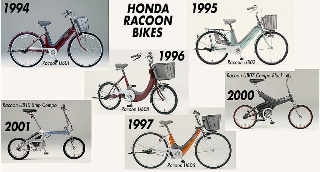 evolucao da racoon ao longo dos anos - Moto Honda Motopel
