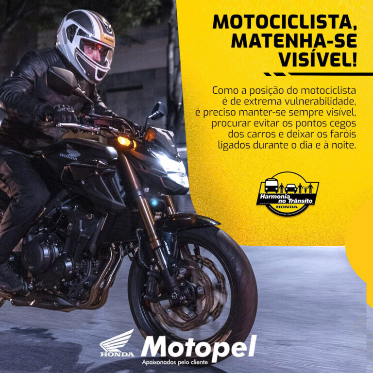motociclista mantenha sevisivel 1 - Moto Honda Motopel