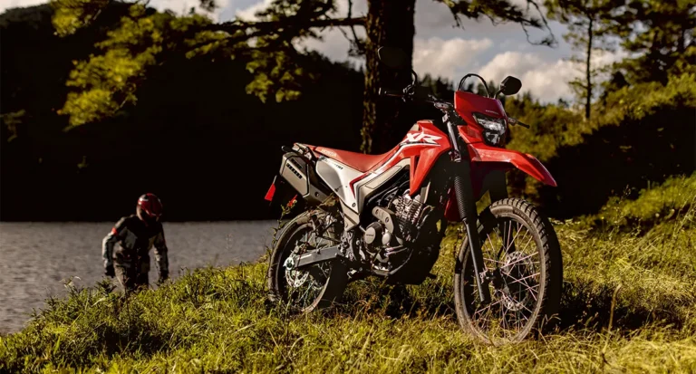 motocicleta honda xr 300l tornado 2025 em ambiente com homem ao fundo 0 - Moto Honda Motopel