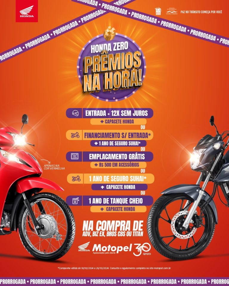 prorrogado - Moto Honda Motopel
