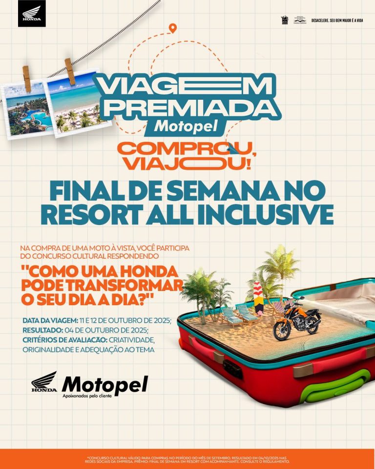 viagem premiada - Moto Honda Motopel